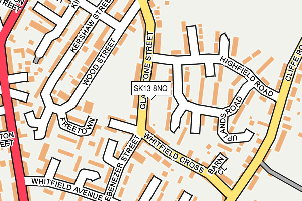 SK13 8NQ map - OS OpenMap – Local (Ordnance Survey)