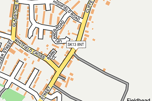SK13 8NT map - OS OpenMap – Local (Ordnance Survey)