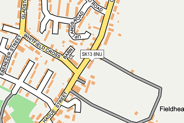 SK13 8NU map - OS OpenMap – Local (Ordnance Survey)