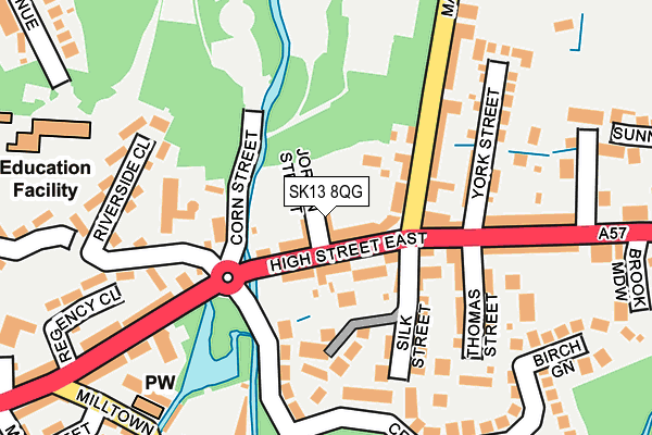 SK13 8QG map - OS OpenMap – Local (Ordnance Survey)