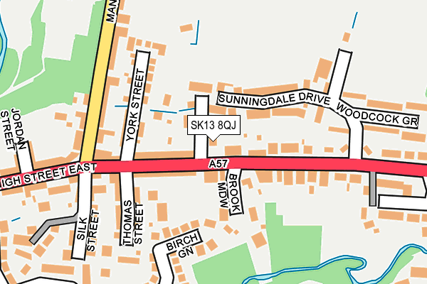 SK13 8QJ map - OS OpenMap – Local (Ordnance Survey)