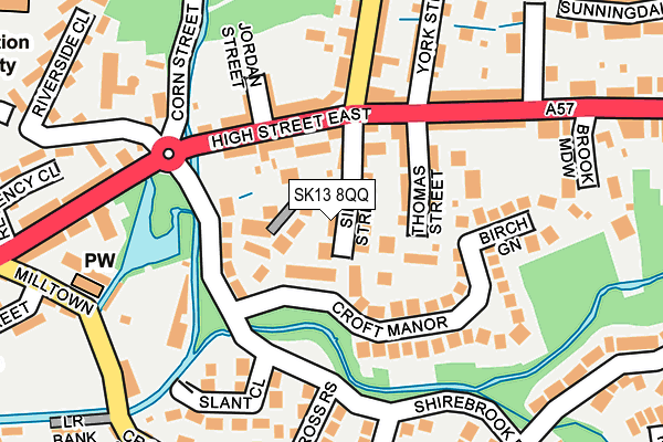 SK13 8QQ map - OS OpenMap – Local (Ordnance Survey)