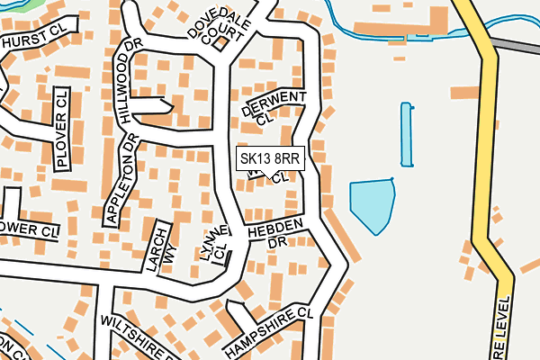 SK13 8RR map - OS OpenMap – Local (Ordnance Survey)