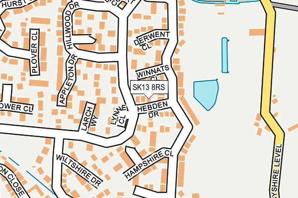 SK13 8RS map - OS OpenMap – Local (Ordnance Survey)