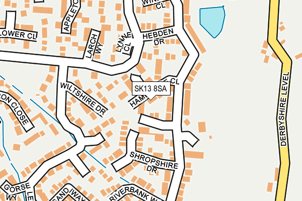 SK13 8SA map - OS OpenMap – Local (Ordnance Survey)