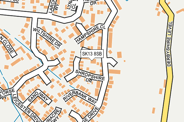 SK13 8SB map - OS OpenMap – Local (Ordnance Survey)