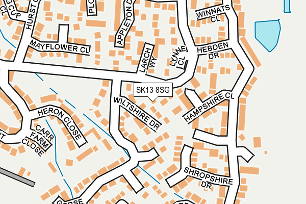 SK13 8SG map - OS OpenMap – Local (Ordnance Survey)