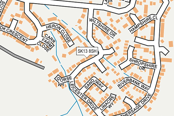 SK13 8SH map - OS OpenMap – Local (Ordnance Survey)