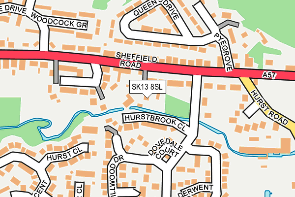 SK13 8SL map - OS OpenMap – Local (Ordnance Survey)