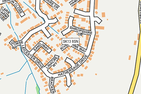 SK13 8SN map - OS OpenMap – Local (Ordnance Survey)