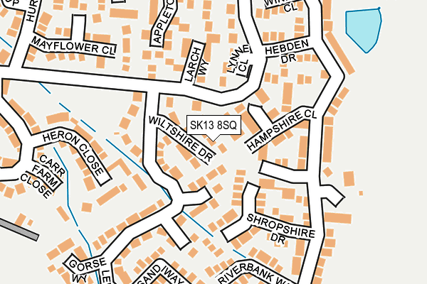 SK13 8SQ map - OS OpenMap – Local (Ordnance Survey)