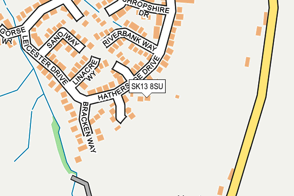 SK13 8SU map - OS OpenMap – Local (Ordnance Survey)