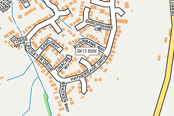 SK13 8SW map - OS OpenMap – Local (Ordnance Survey)