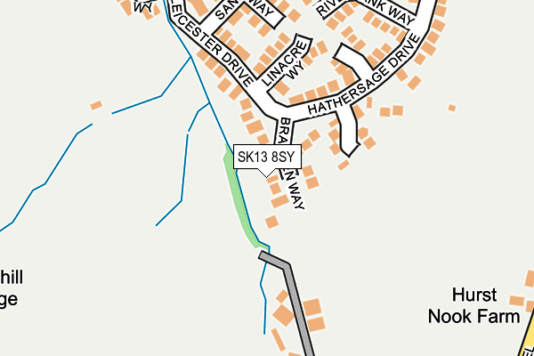 SK13 8SY map - OS OpenMap – Local (Ordnance Survey)