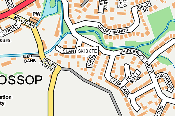 SK13 8TE map - OS OpenMap – Local (Ordnance Survey)
