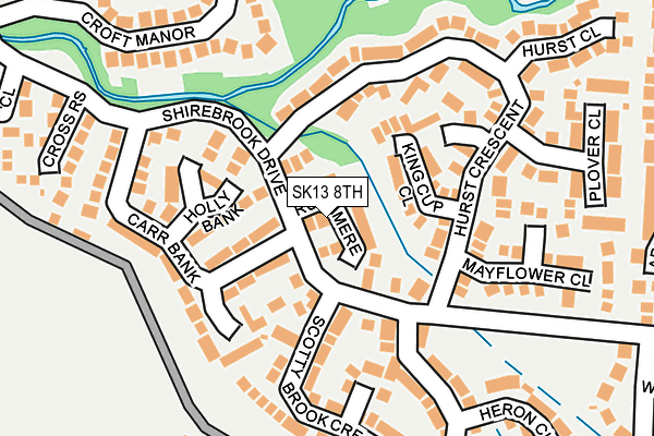 SK13 8TH map - OS OpenMap – Local (Ordnance Survey)