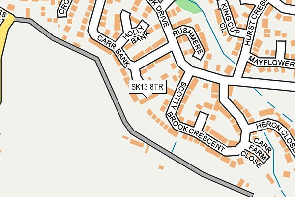 SK13 8TR map - OS OpenMap – Local (Ordnance Survey)