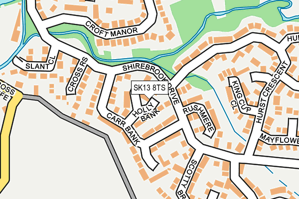 SK13 8TS map - OS OpenMap – Local (Ordnance Survey)