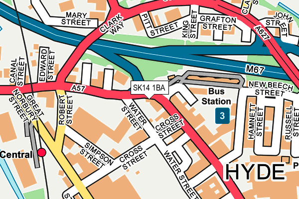 SK14 1BA map - OS OpenMap – Local (Ordnance Survey)