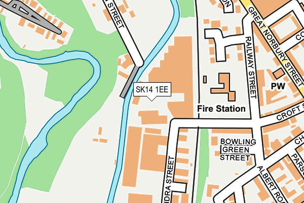 SK14 1EE map - OS OpenMap – Local (Ordnance Survey)