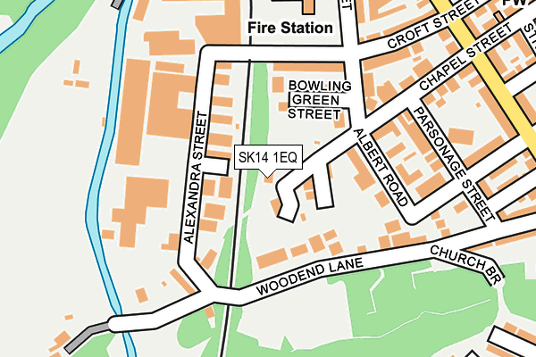 SK14 1EQ map - OS OpenMap – Local (Ordnance Survey)