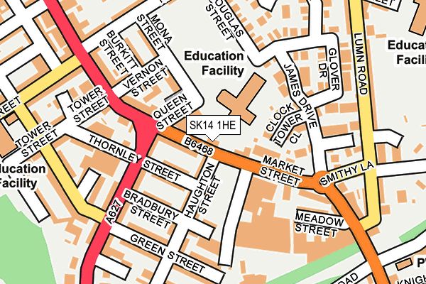 SK14 1HE map - OS OpenMap – Local (Ordnance Survey)
