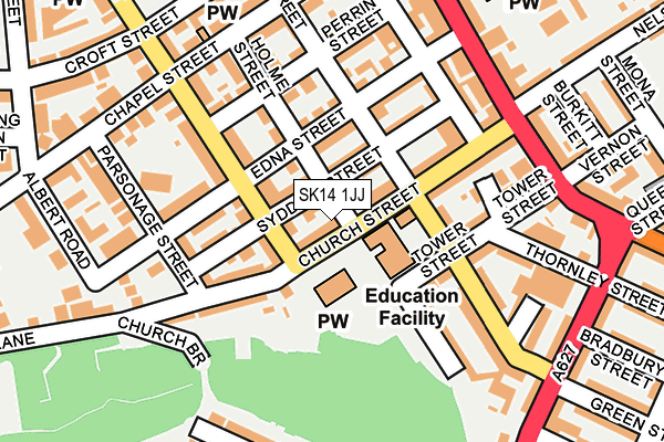 SK14 1JJ map - OS OpenMap – Local (Ordnance Survey)