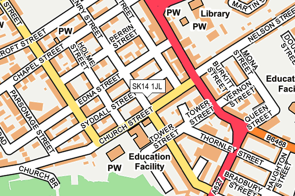 SK14 1JL map - OS OpenMap – Local (Ordnance Survey)