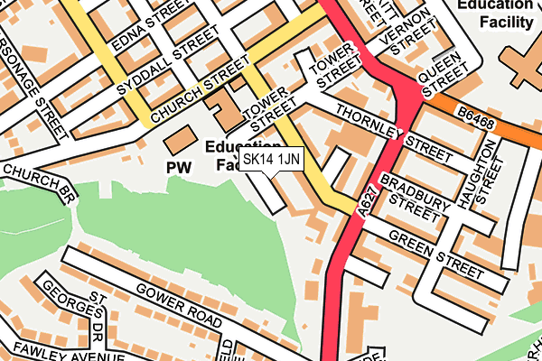 SK14 1JN map - OS OpenMap – Local (Ordnance Survey)