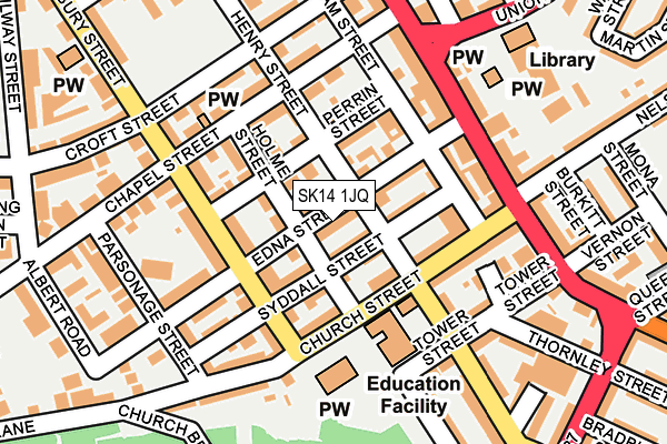 SK14 1JQ map - OS OpenMap – Local (Ordnance Survey)