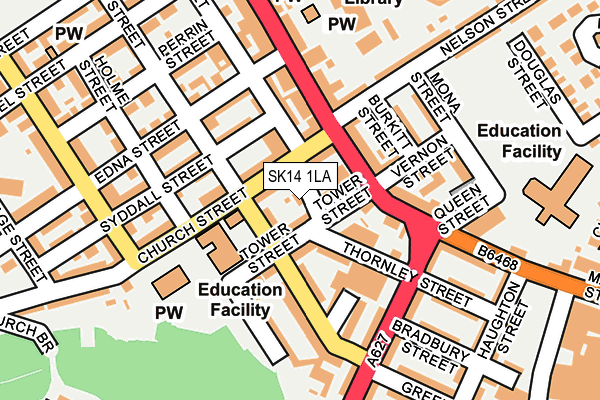 SK14 1LA map - OS OpenMap – Local (Ordnance Survey)