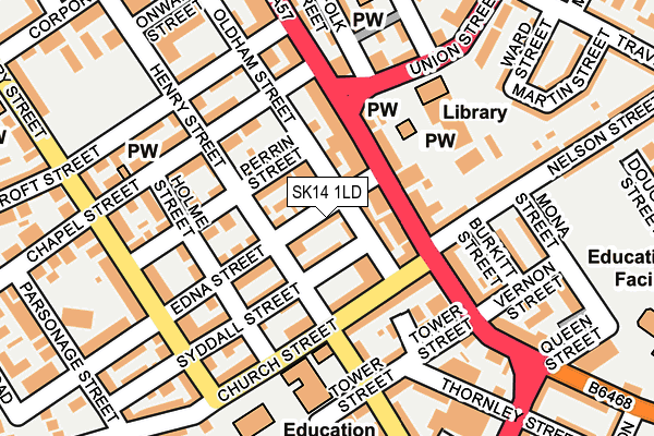 SK14 1LD map - OS OpenMap – Local (Ordnance Survey)