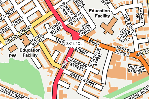 SK14 1QL map - OS OpenMap – Local (Ordnance Survey)