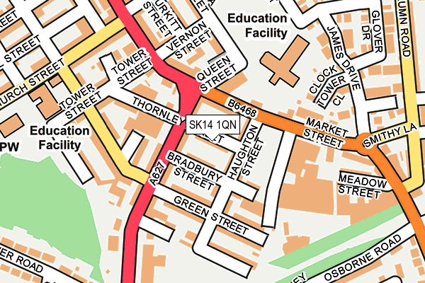 SK14 1QN map - OS OpenMap – Local (Ordnance Survey)