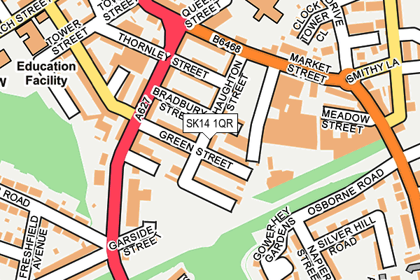 SK14 1QR map - OS OpenMap – Local (Ordnance Survey)