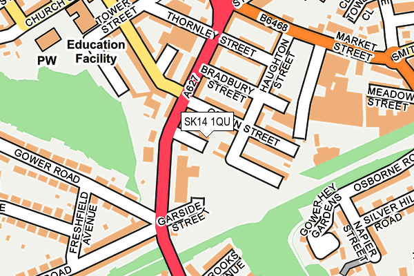 SK14 1QU map - OS OpenMap – Local (Ordnance Survey)