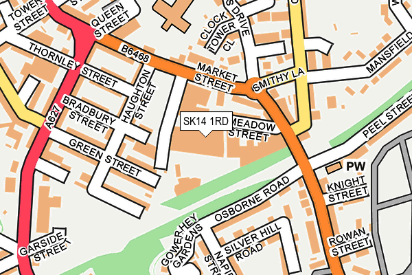 SK14 1RD map - OS OpenMap – Local (Ordnance Survey)