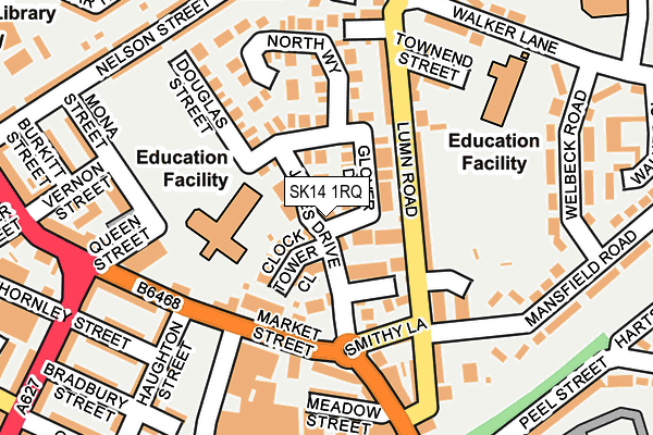 SK14 1RQ map - OS OpenMap – Local (Ordnance Survey)