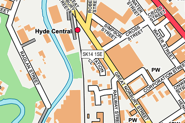 SK14 1SE map - OS OpenMap – Local (Ordnance Survey)