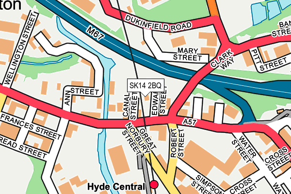 SK14 2BQ map - OS OpenMap – Local (Ordnance Survey)