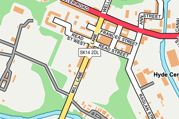 SK14 2DL map - OS OpenMap – Local (Ordnance Survey)