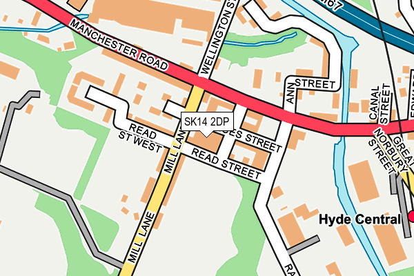 SK14 2DP map - OS OpenMap – Local (Ordnance Survey)