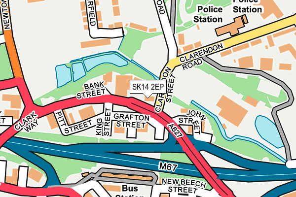 SK14 2EP map - OS OpenMap – Local (Ordnance Survey)