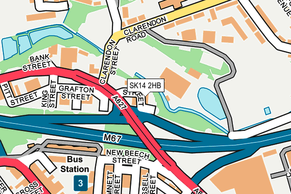 SK14 2HB map - OS OpenMap – Local (Ordnance Survey)