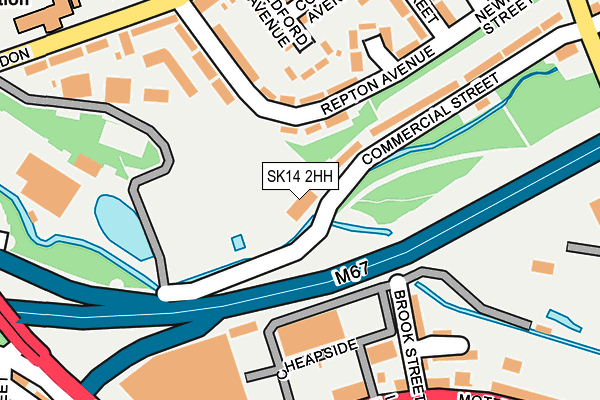 SK14 2HH map - OS OpenMap – Local (Ordnance Survey)
