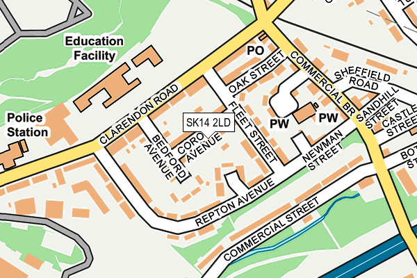 SK14 2LD map - OS OpenMap – Local (Ordnance Survey)