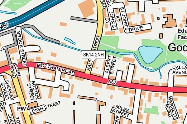 SK14 2NH map - OS OpenMap – Local (Ordnance Survey)
