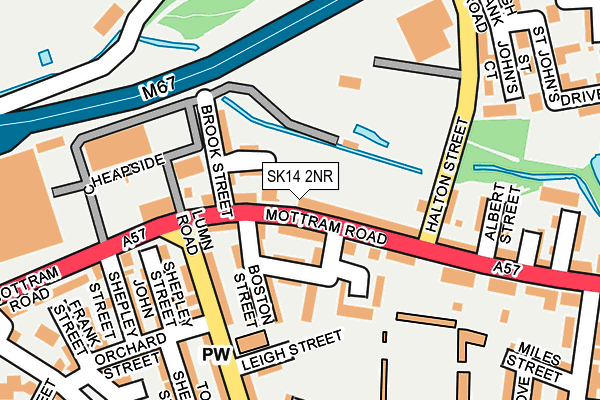 SK14 2NR map - OS OpenMap – Local (Ordnance Survey)