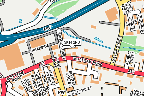 SK14 2NU map - OS OpenMap – Local (Ordnance Survey)