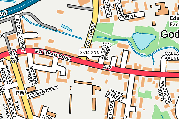 SK14 2NX map - OS OpenMap – Local (Ordnance Survey)